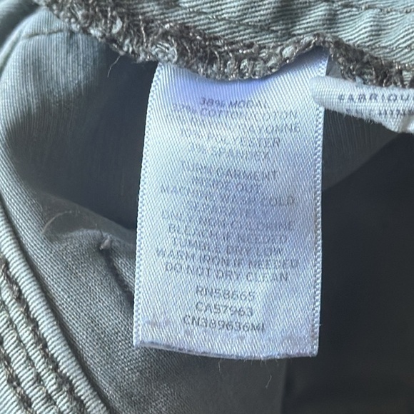 Caslon pants size 31 khaki colored cargo fitted green denim - Picture 7 of 8